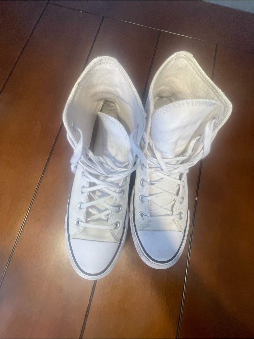 Converse White High-Top Canvas Sneakers
